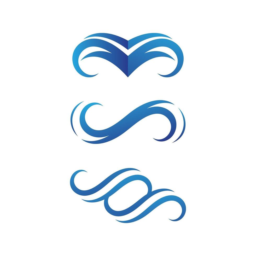 vattenvåg ikon vektor och design ocean beach logo företag och natur abstrakt