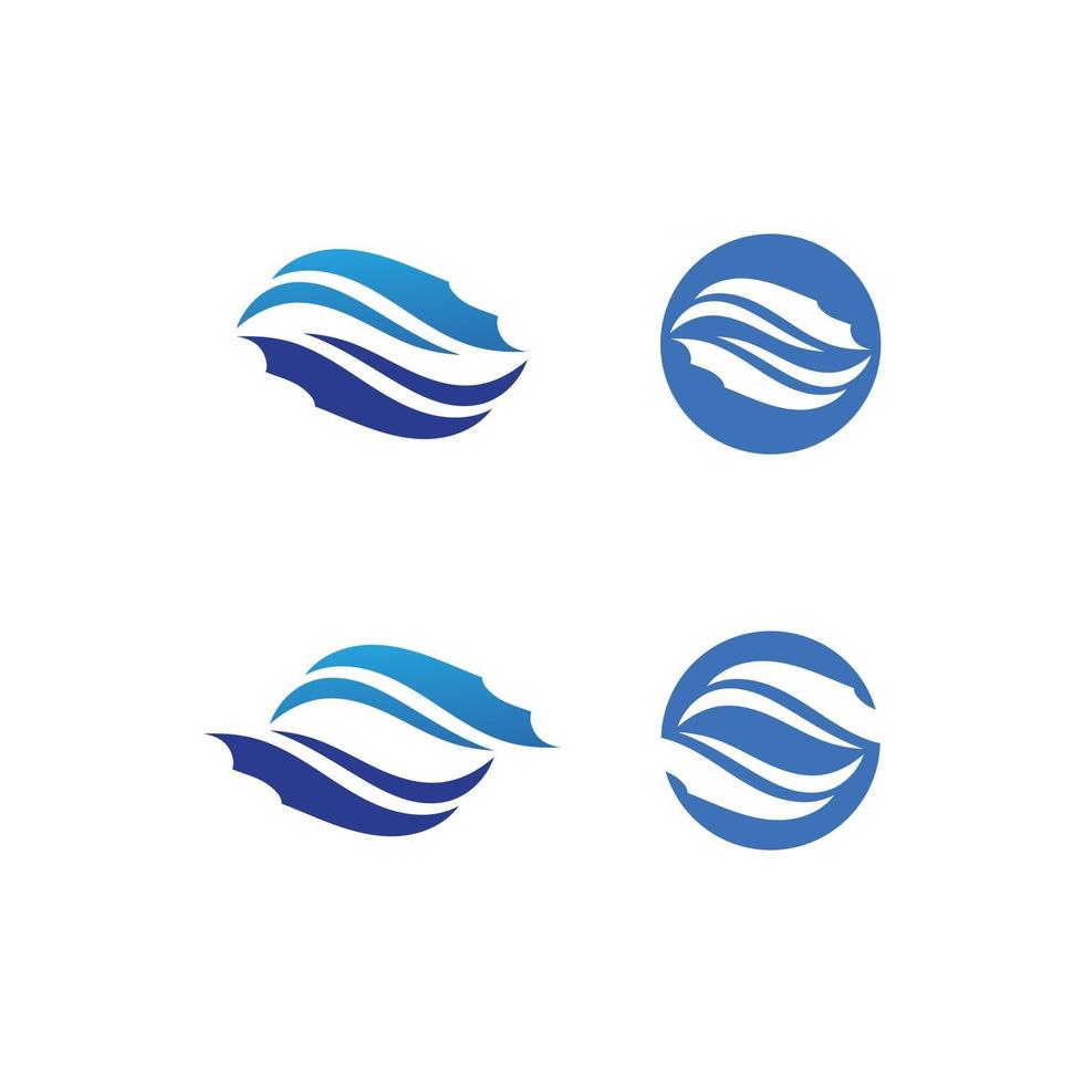 Wasserwelle Symbol Vektor und Design Ozean Strand Logo Geschäft und Natur abstrakt