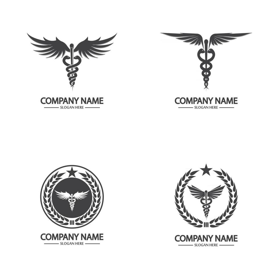 caduceus logotyp vektor