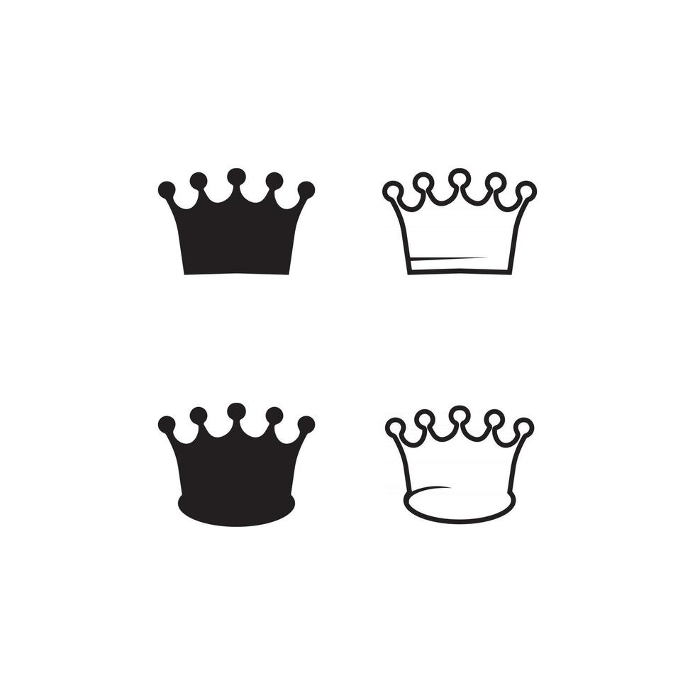 Krone Logo König Logo Königin Logo, Prinzessin, Vorlage Vektor Icon Illustration Design Imperial, Royal und Erfolg Logo Business icon