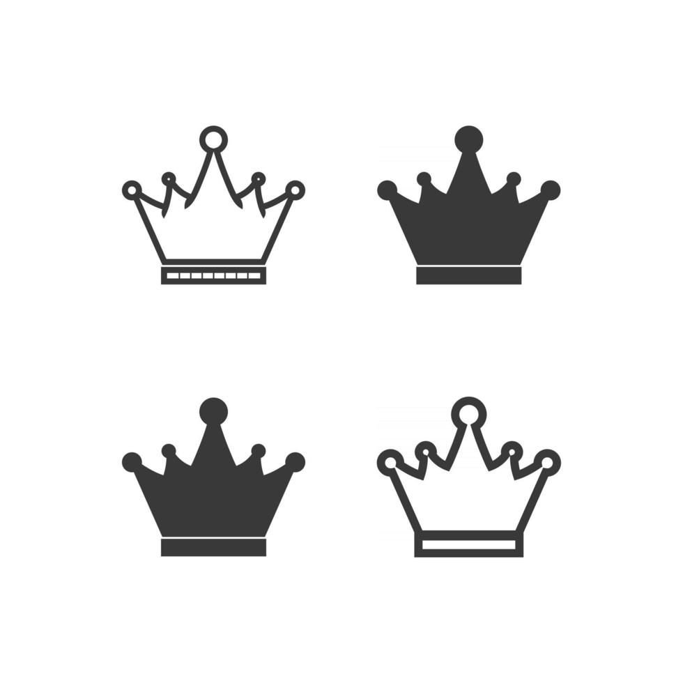 Krone Logo König Logo Königin Logo, Prinzessin, Vorlage Vektor Icon Illustration Design Imperial, Royal und Erfolg Logo Business icon