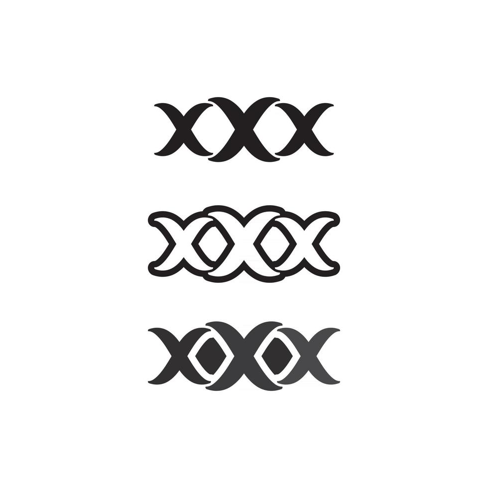 x Logo und Buchstabe x Vektor, Logosatz und Vorlage, Illustrationsdesign Vektorgrafik Alphabet Symbol Initiale, Marke alphabet vektor