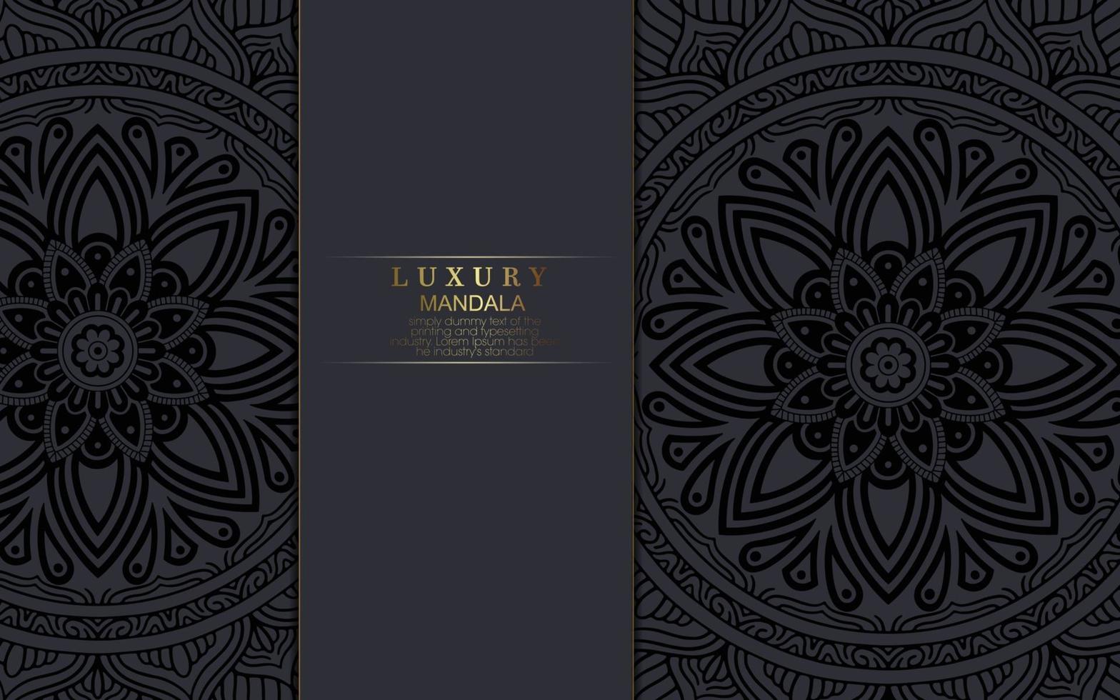 Luxus-Mandala-Hintergrund mit goldener Arabeske vektor