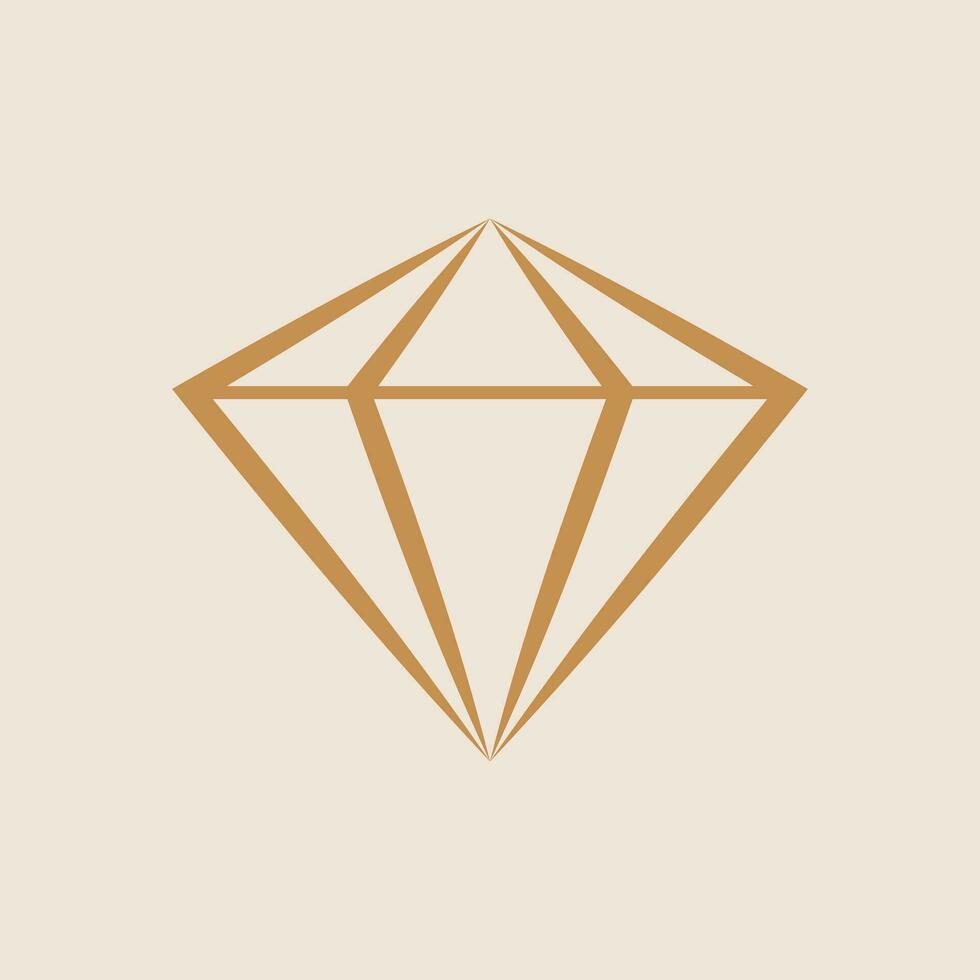 rein Eleganz minimalistisch Diamant Symbol im Vektor vielseitig, sauber, und knackig Design zum Luxus Ästhetik