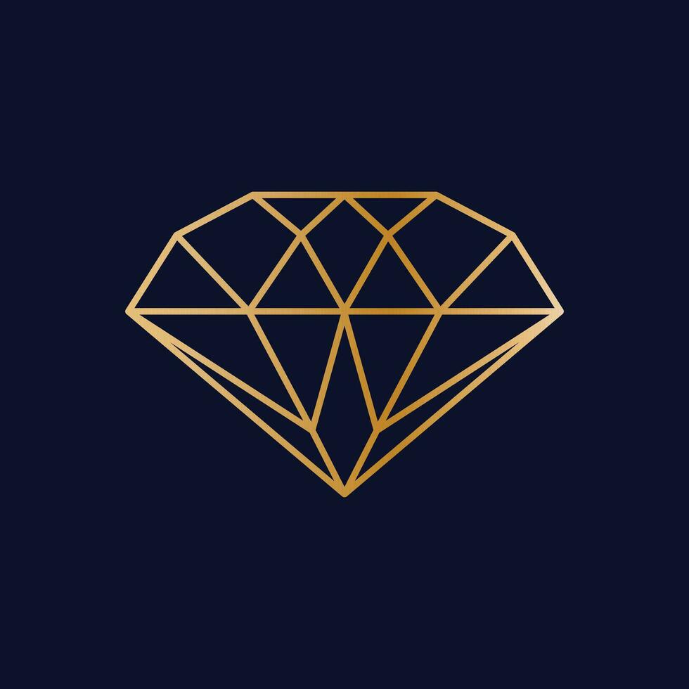 rein Eleganz minimalistisch Diamant Symbol im Vektor vielseitig, sauber, und knackig Design zum Luxus Ästhetik