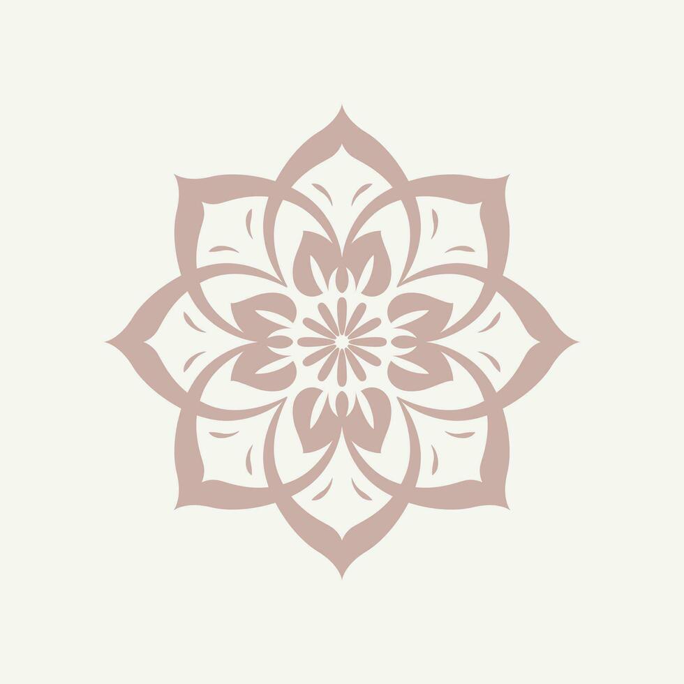 Blumen- Mandala Emblem Vektor - - der Natur Schönheit und kompliziert Symmetrie im fesselnd Design