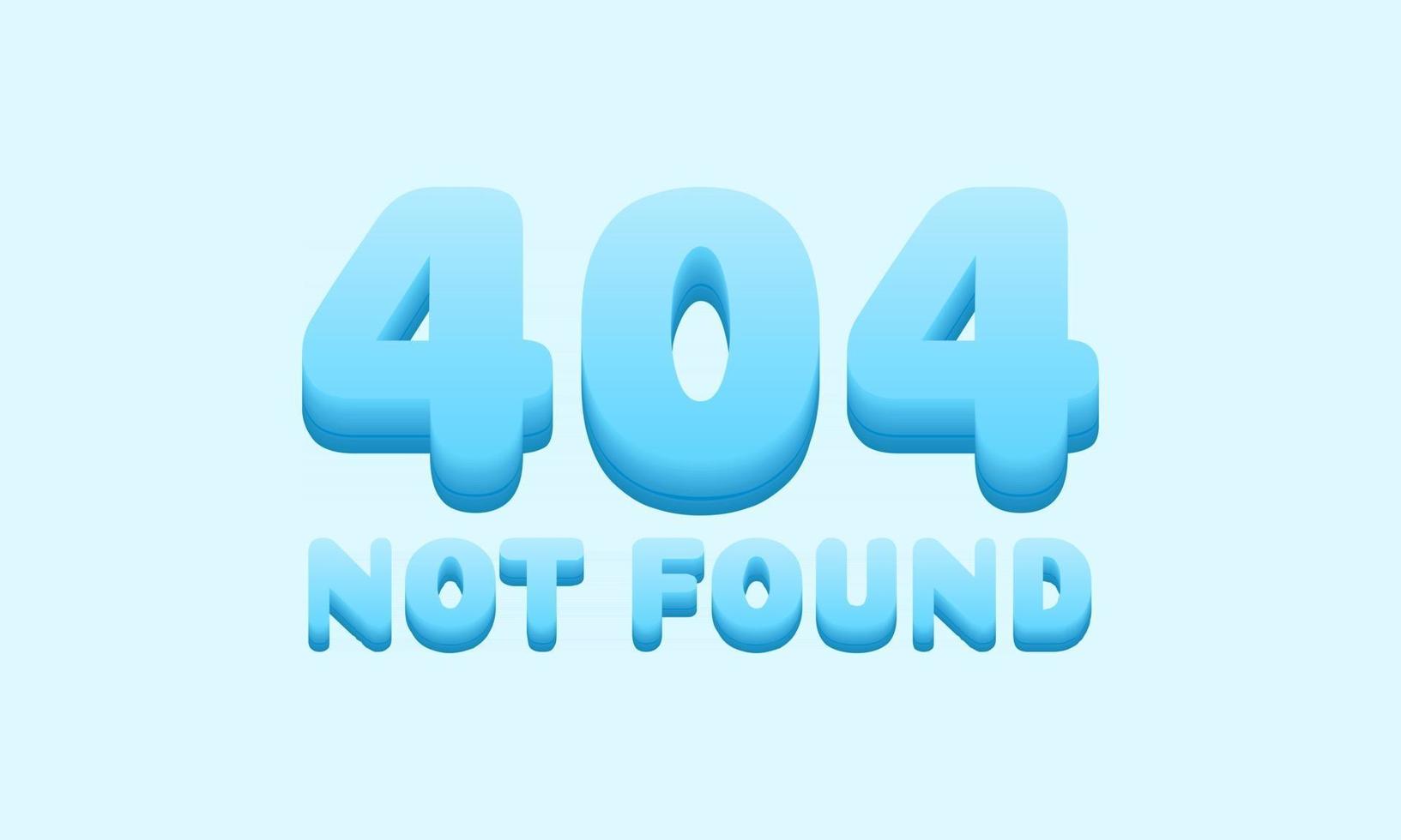 moderne bunte 404-Seite nicht gefunden Fehlerhintergrundillustration, 404-Fehlerhintergrund kann für Webbanner, Infografiken verwendet werden, vektor