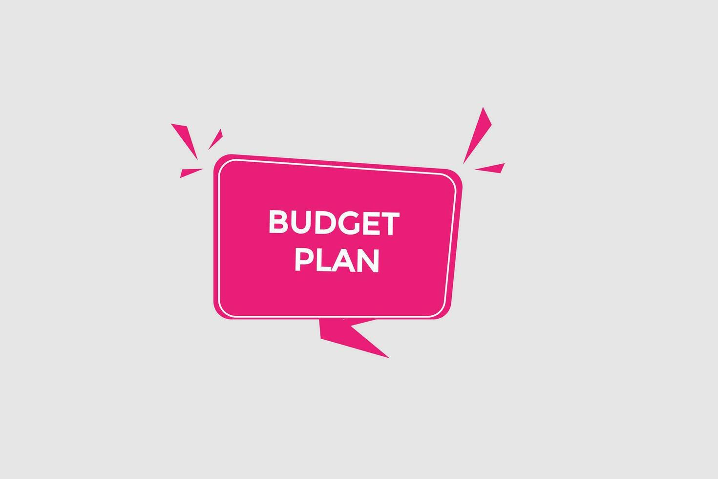 Neu Budget planen modern, Webseite, klicken Taste, eben, Zeichen, Rede, Blase Banner, vektor