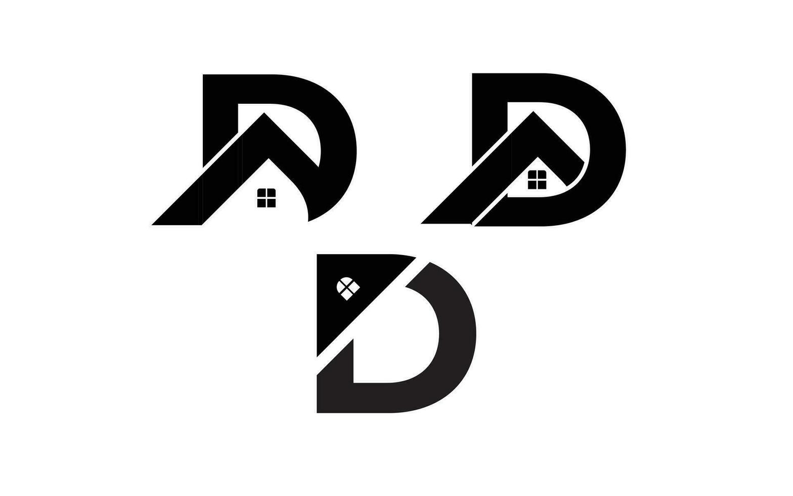 Brief d abstrakt echt Nachlass Logo vektor