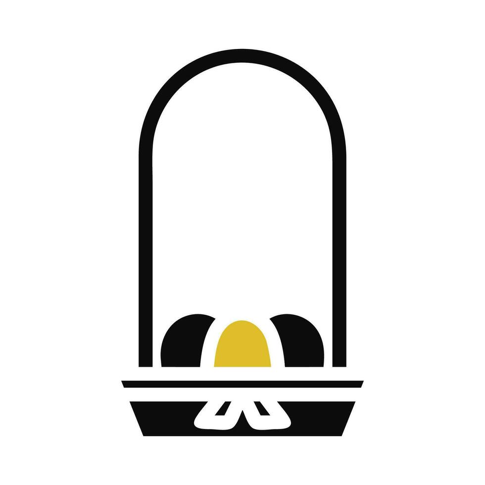 hink ägg ikon fast grå orange Färg påsk symbol illustration. vektor