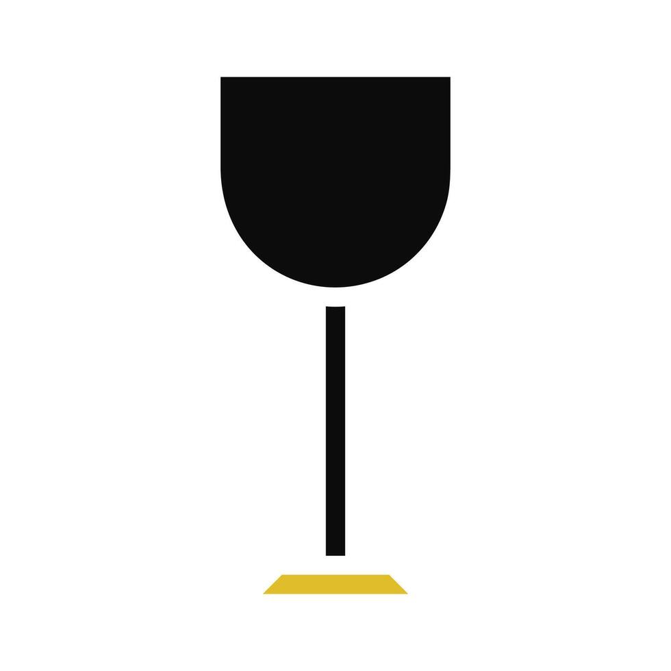 glas vin ikon fast grå orange Färg påsk symbol illustration. vektor