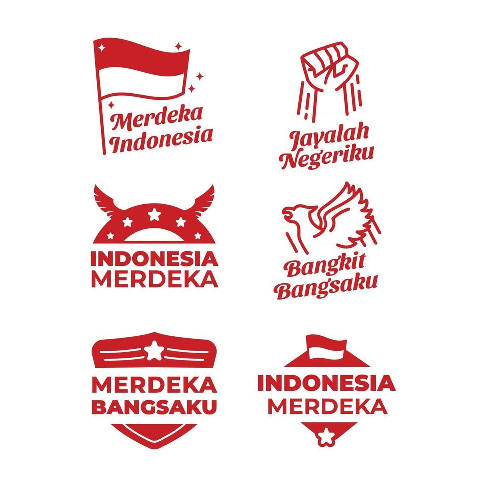 Indonesiens självständighetsdag vektor