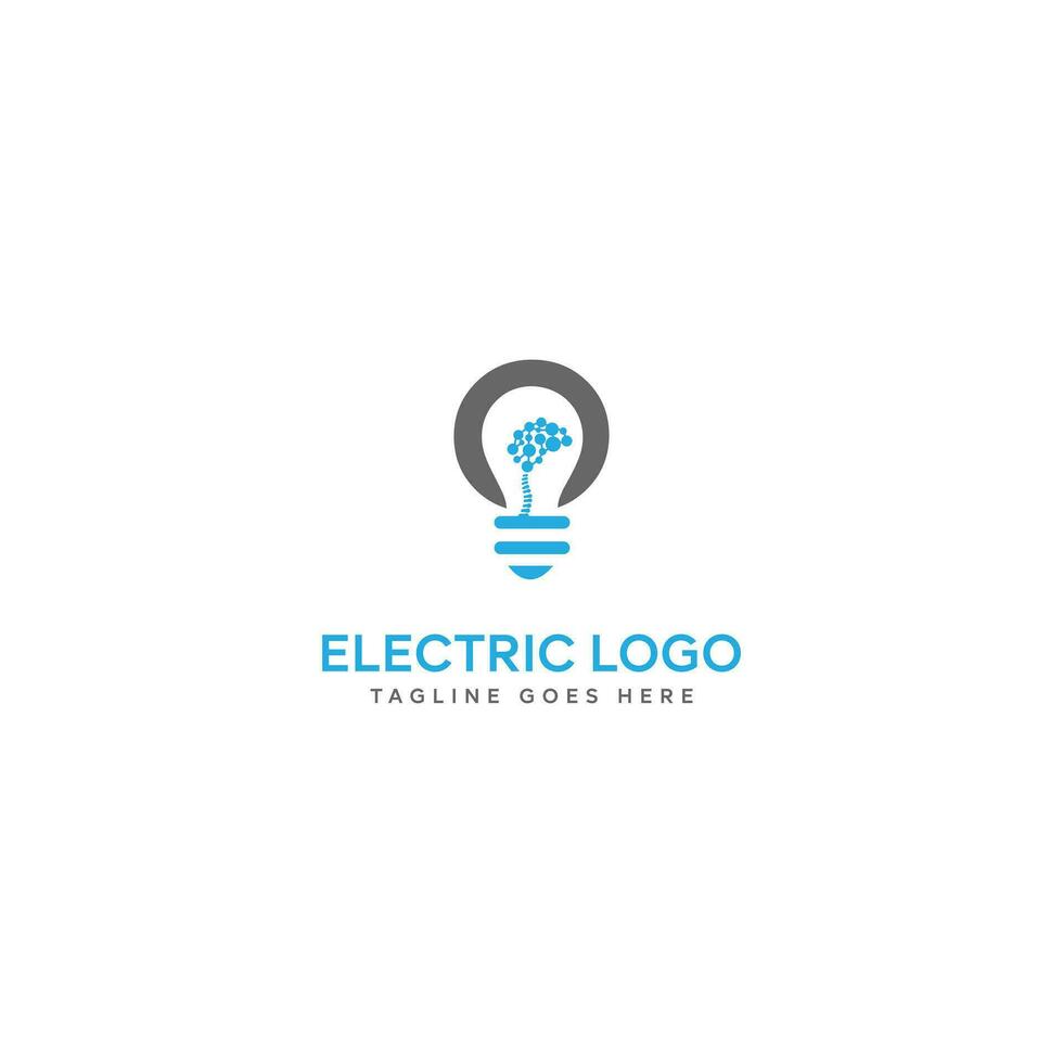 teknologi blub logotyp och elektrisk logotyp vektor