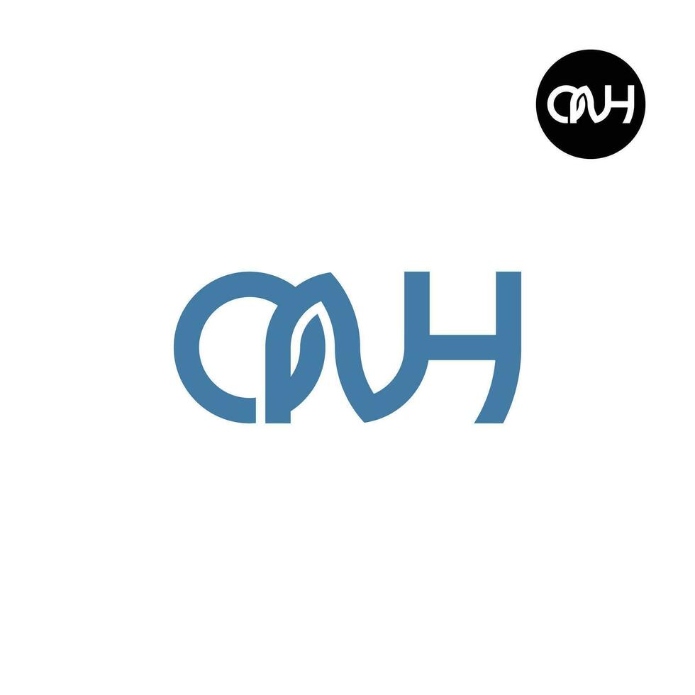 brev onh monogram logotyp design vektor