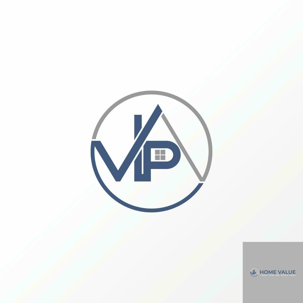 Logo Design Grafik Konzept kreativ abstrakt Prämie Vektor Lager Initiale Brief vip Schriftart mit Dach Haus Fenster. verbunden Zuhause Eigentum Konstruktion