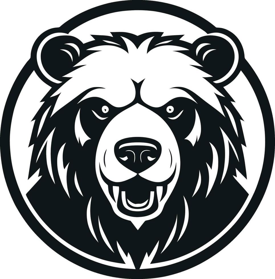 Bär Logo Vektor wütend wild mutig unheimlich Tier wild überschwänglich Grizzly Natur Wald