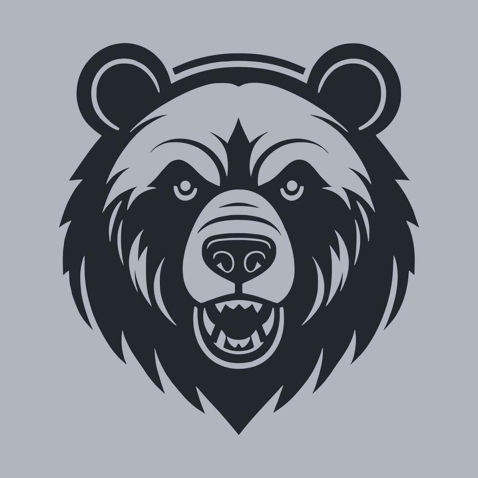 Bär Logo Vektor wütend wild mutig unheimlich Tier wild überschwänglich Grizzly Natur Wald