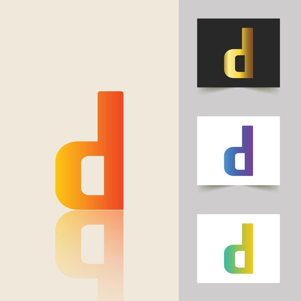 d brief logo professionelles abstraktes design vektor
