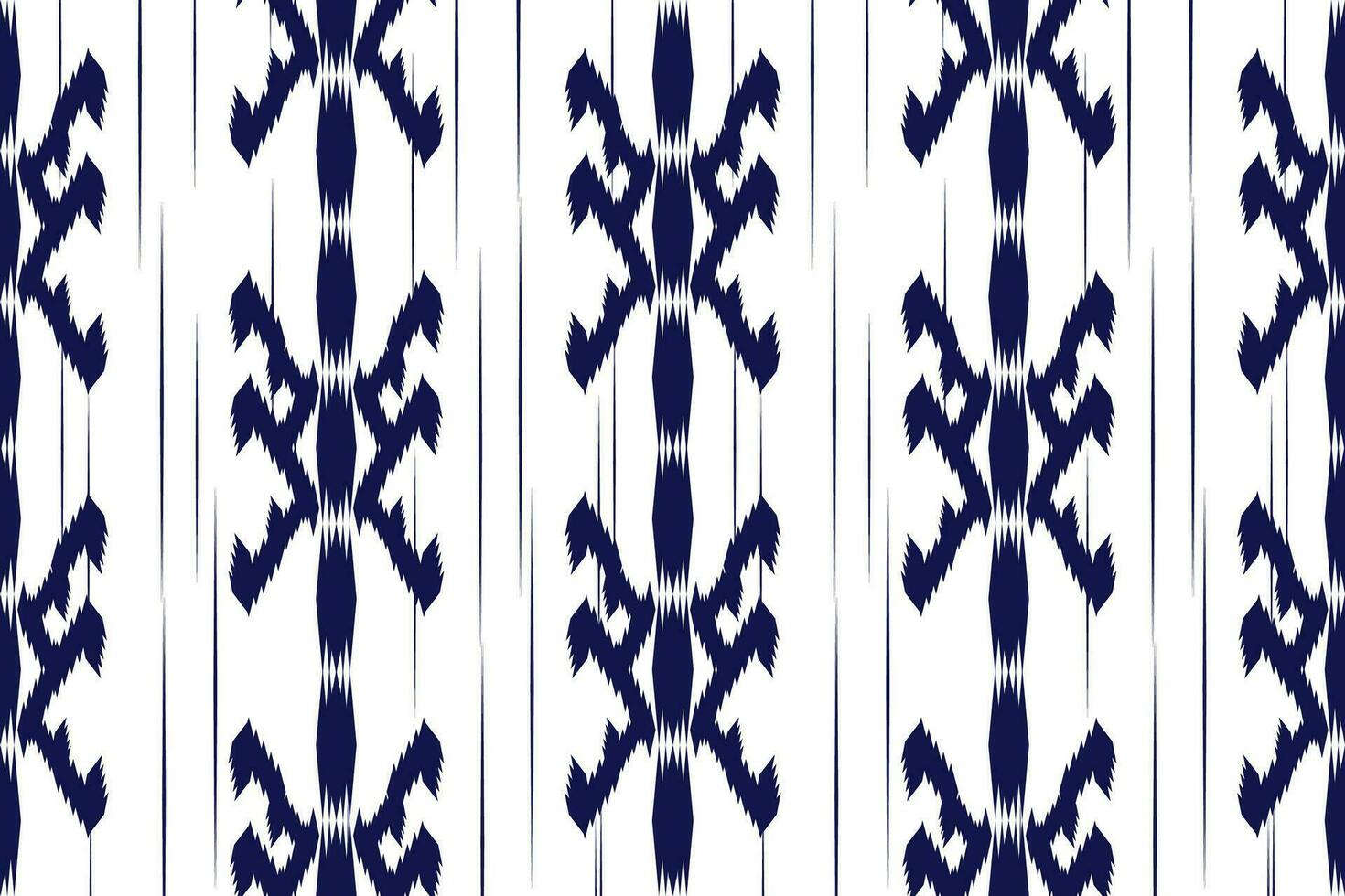 ethnisches ikat-nahtloses muster im stammes-. Aztekischer geometrischer ethnischer Ornamentdruck. Ikat-Musterstil. Design für Hintergrund, Tapete, Illustration, Stoff, Kleidung, Teppich, Textil, Batik, Stickerei. vektor