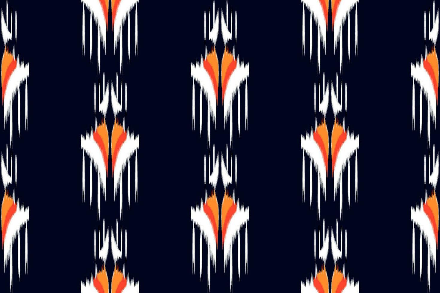sömlös mönster av ikat paisley, traditionell sömlös mönster, svart bakgrund. aztec stil, abstrakt broderi, vektor design för skriva ut tyg textur.