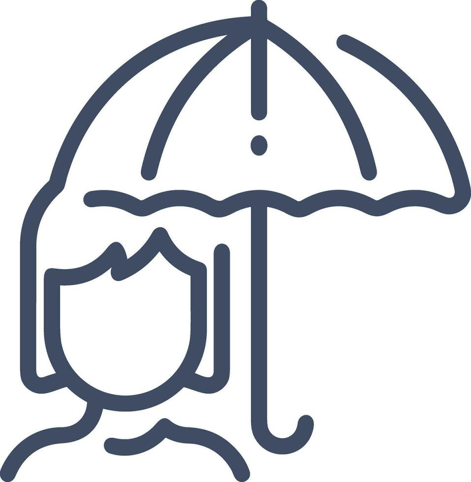 Regenschirm Schutz Symbol Symbol Vektor Bild. Illustration von das Sicherheit schützen Regenschirm Sicherheit Design Bild