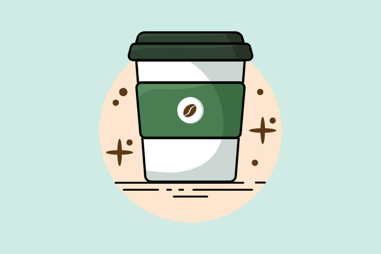 kaffekopp design vektor