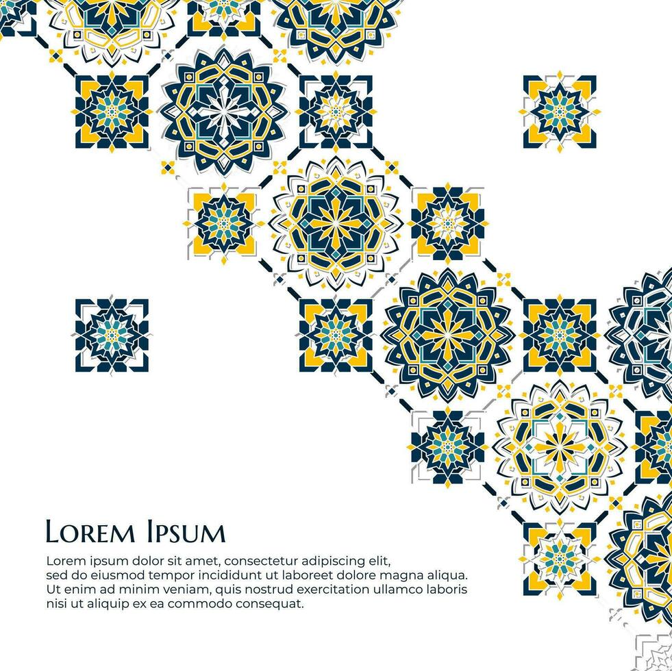 mandala konst mönster design för islamic tema vektor