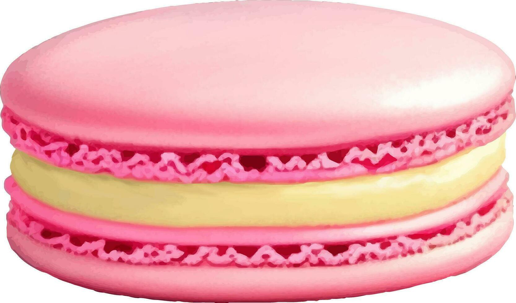 macaron detaljerad skön hand dragen vektor illustration