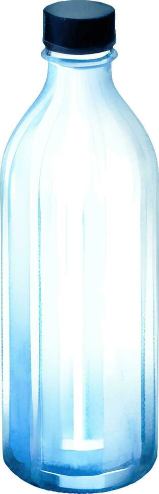 Mineral Wasser Flasche detailliert Hand gezeichnet Illustration Vektor isoliert
