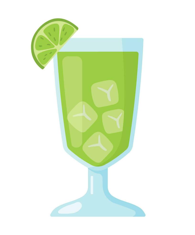 Grün Cocktail trinken und Getränk Vektor Illustration zum Sommer- und Bar Party