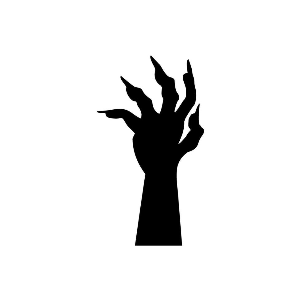 zombie hand ikon vektor. hand illustration tecken. halloween symbol. vektor