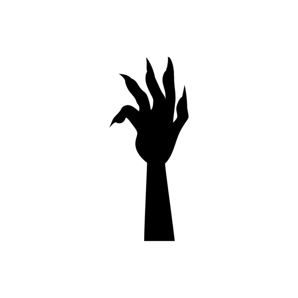 zombie hand ikon vektor. hand illustration tecken. halloween symbol. vektor