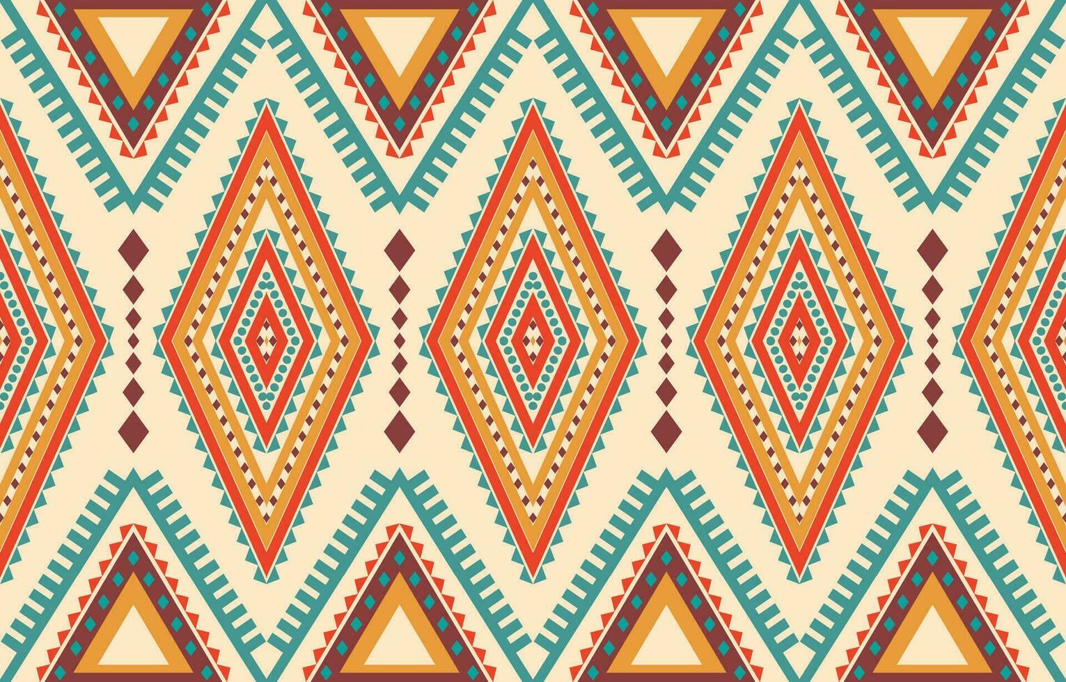 etnisk abstrakt ikat konst. aztec prydnad skriva ut. geometrisk etnisk mönster sömlös Färg orientalisk. design för bakgrund ,ridå, matta, tapet, Kläder, omslag, batik, vektor illustration.