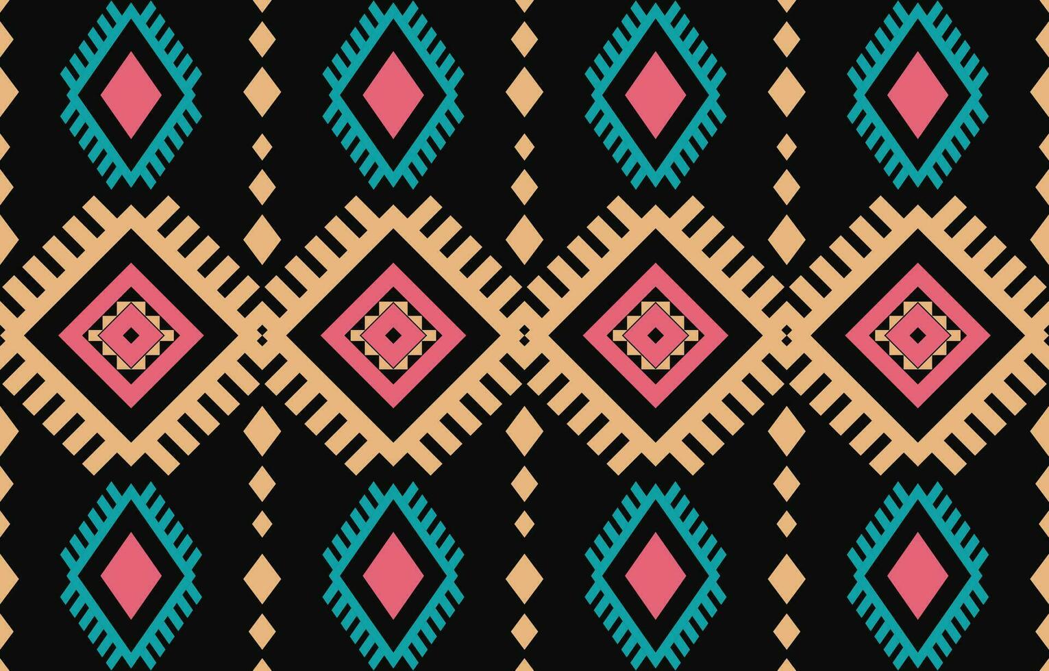 ethnisch abstrakt Ikat Kunst. aztekisch Ornament drucken. geometrisch ethnisch Muster nahtlos Farbe orientalisch. Design zum Hintergrund ,Vorhang, Teppich, Hintergrund, Kleidung, Verpackung, Batik, Vektor Illustration.