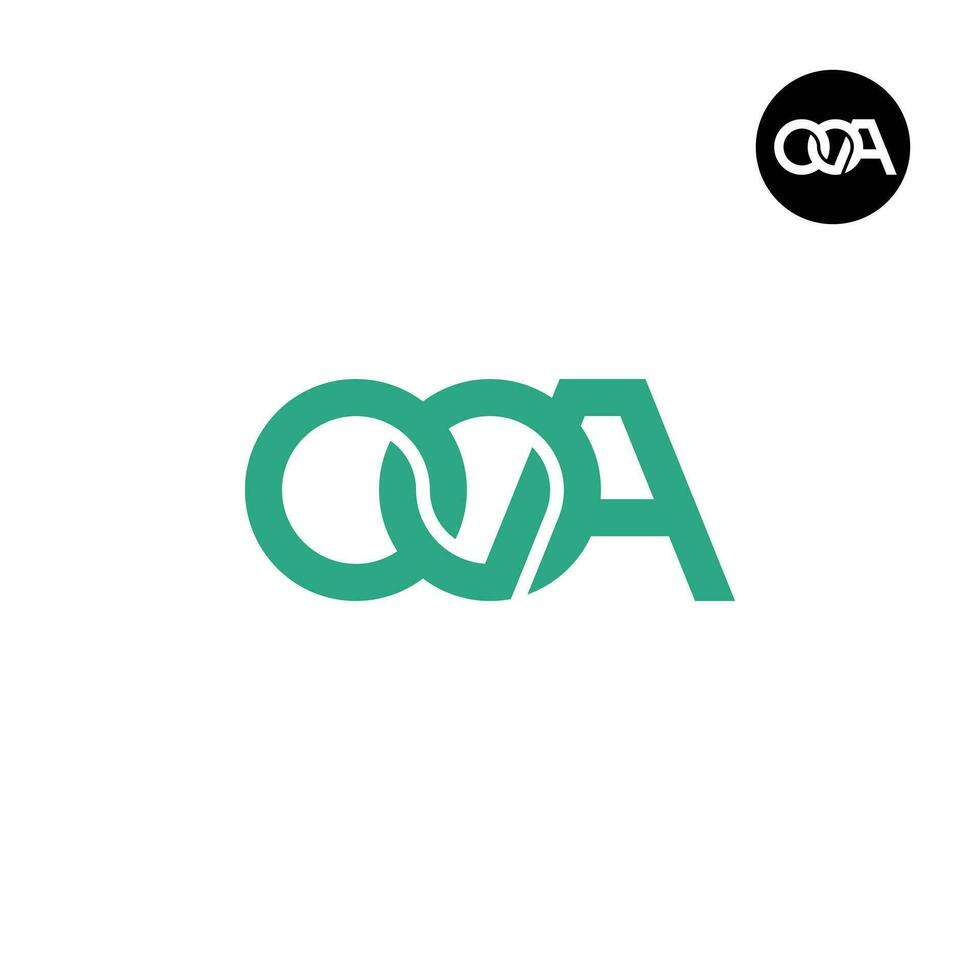 brev oa monogram logotyp design vektor