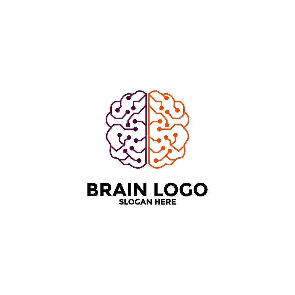 hjärna logotyp silhuett design vektor mall. tror aning concept.brain storm kraft tänkande hjärna logotyp ikon