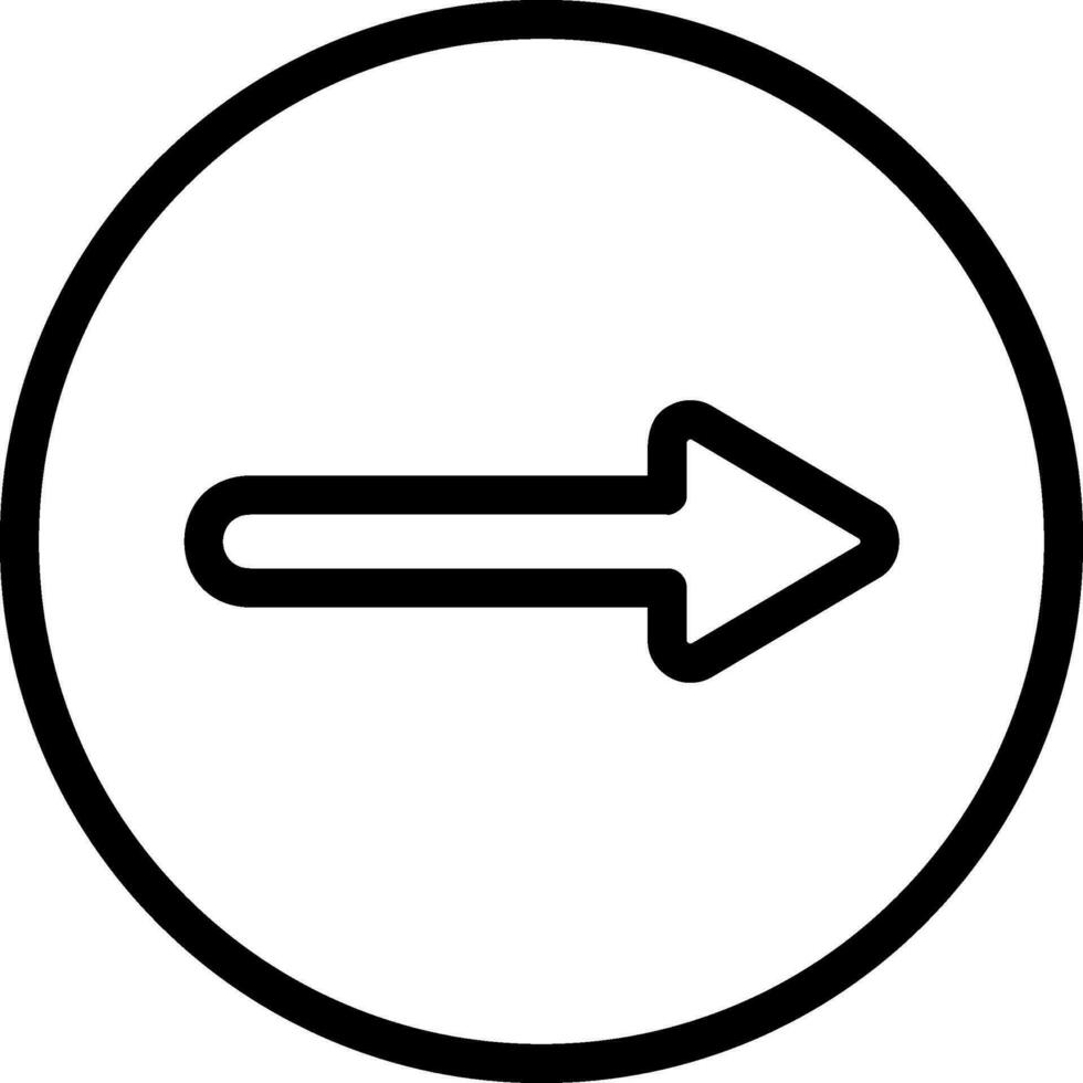Symbol für rechte Pfeillinie vektor