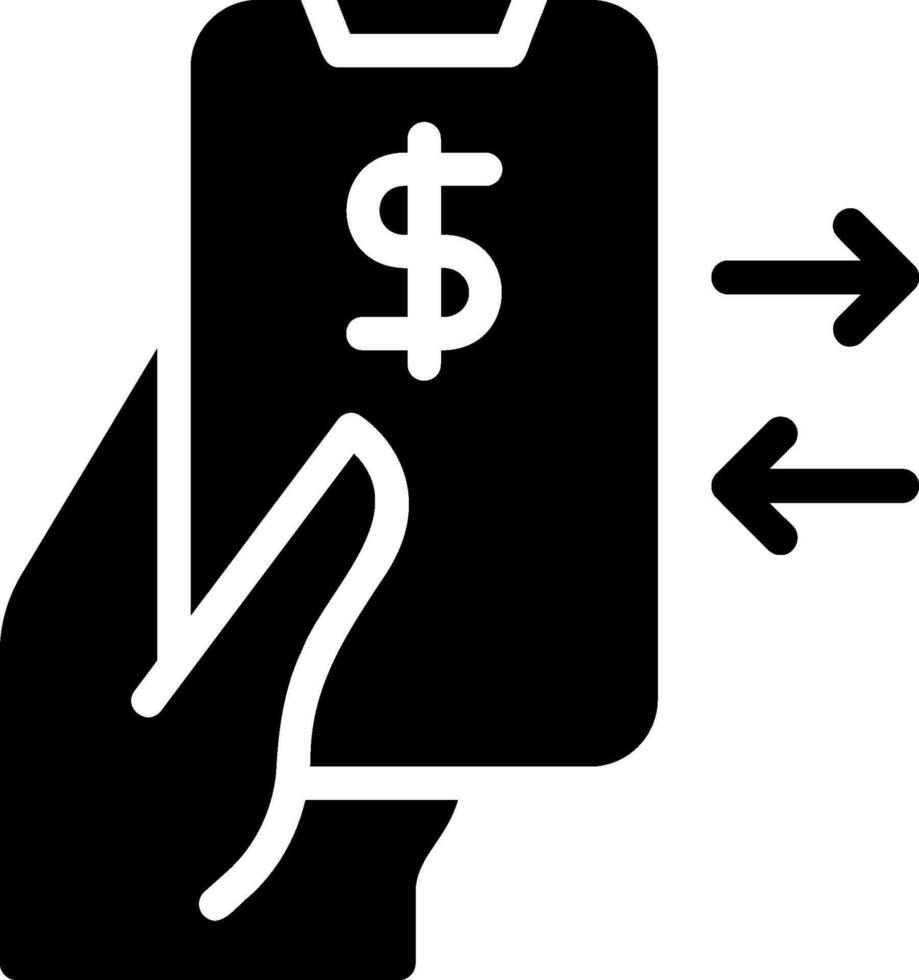 Online-Geld-Glyphe-Symbol vektor