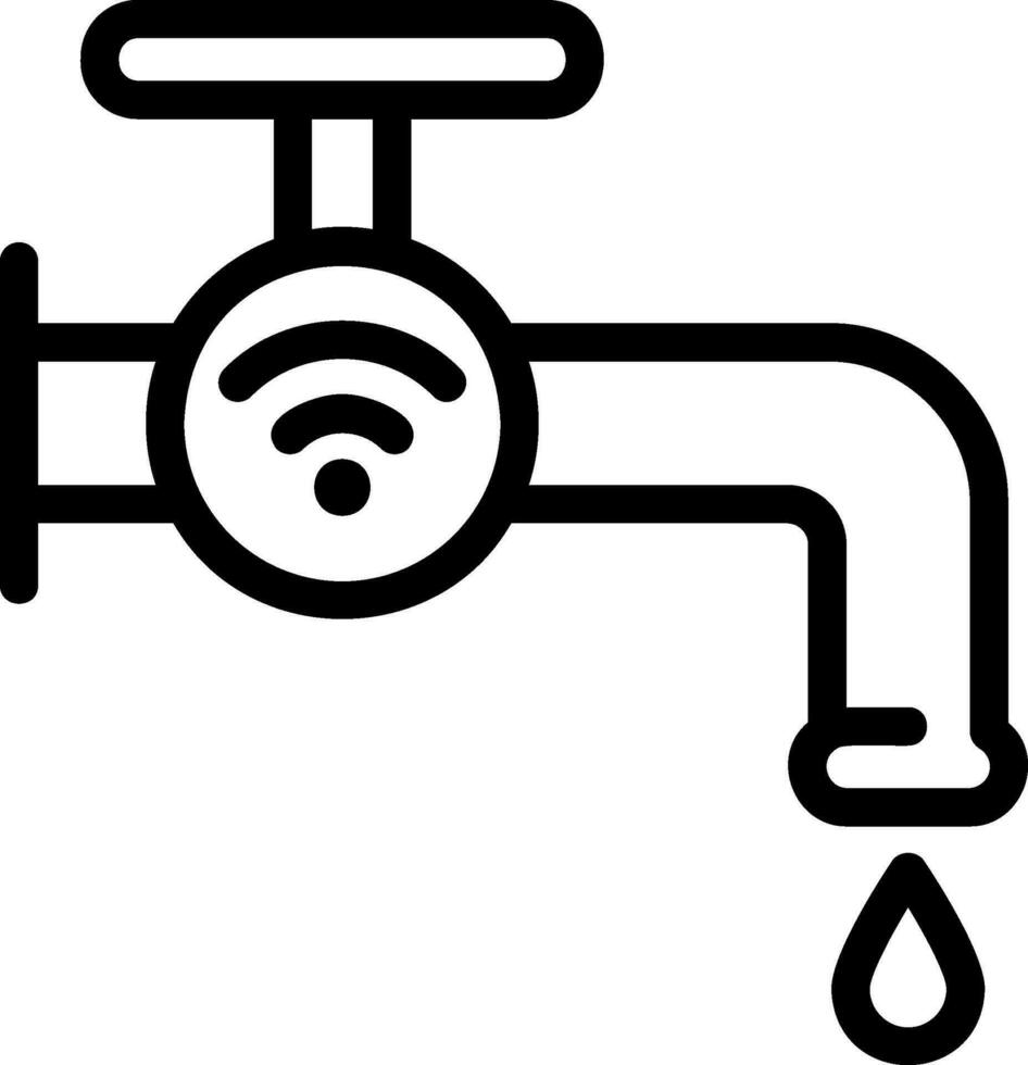 Symbol für die Wasserhahnlinie vektor