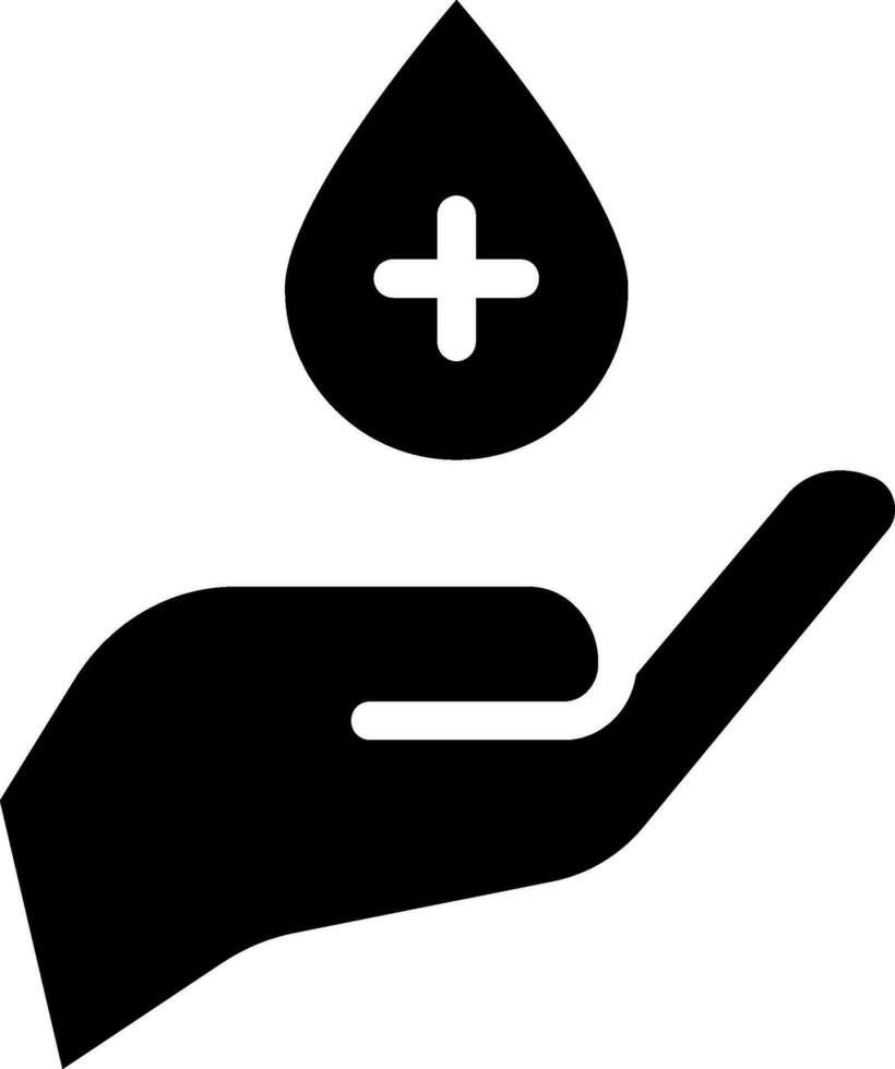 Symbol für Blutspende-Glyphe vektor