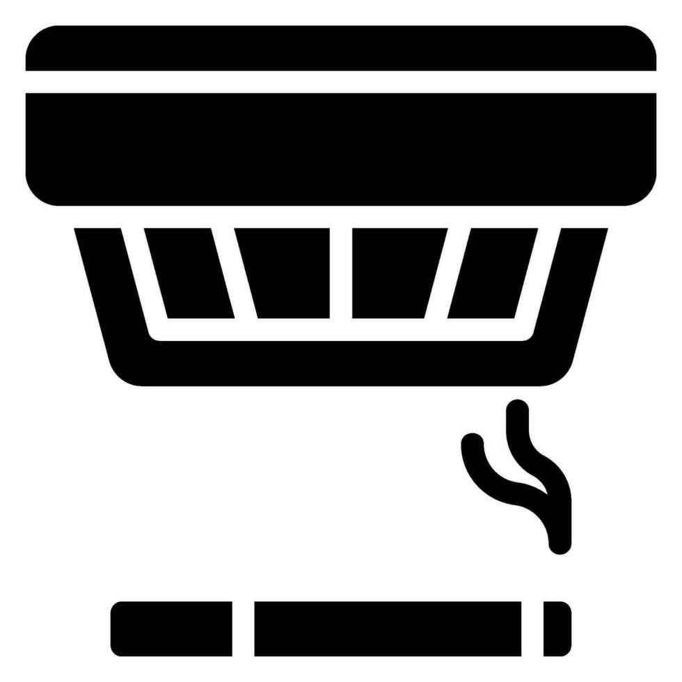 Symbol für Rauchmelder-Glyphe vektor
