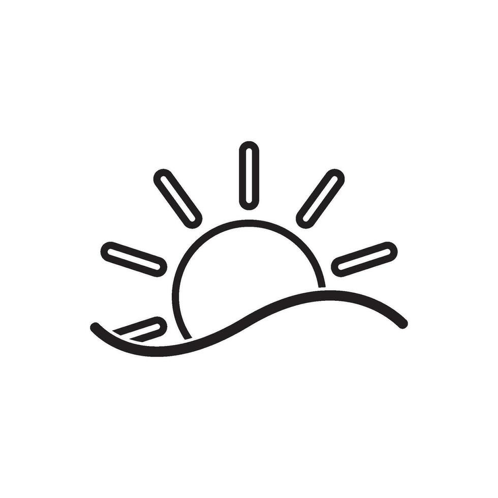 Sonnenaufgang Symbol Vektor