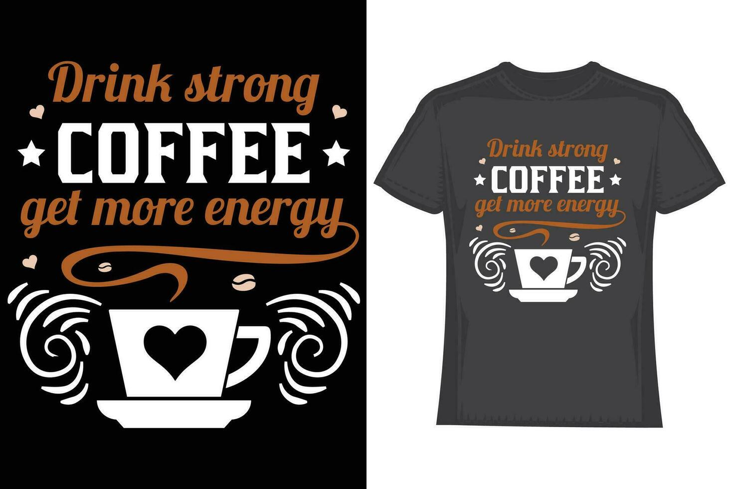 Kaffee T-Shirt Design. Kaffee Typografie t Hemd Design, Kaffee Zitate Beschriftung t Hemd Design vektor