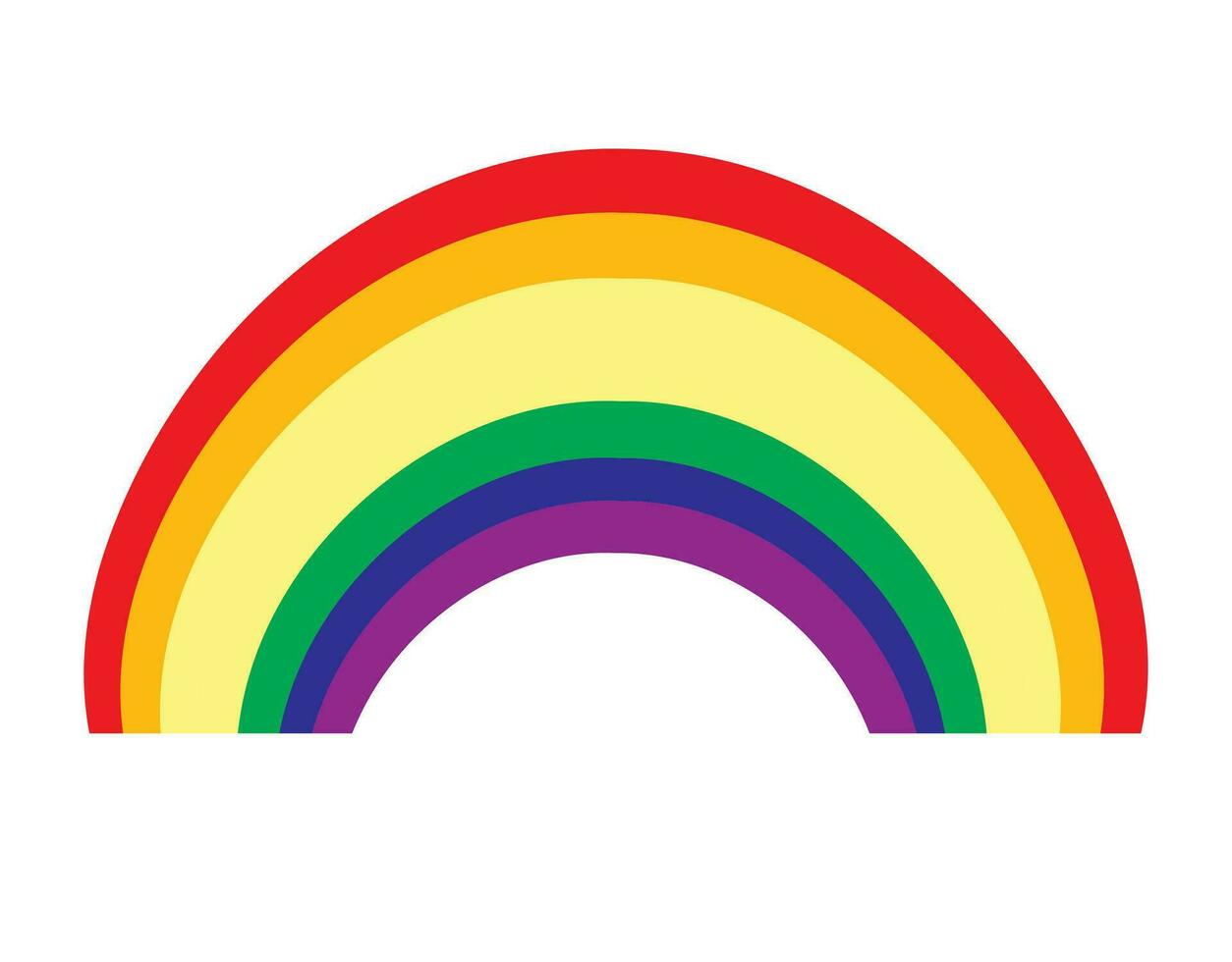 Regenbogen Vektor Symbol auf Weiß Hintergrund