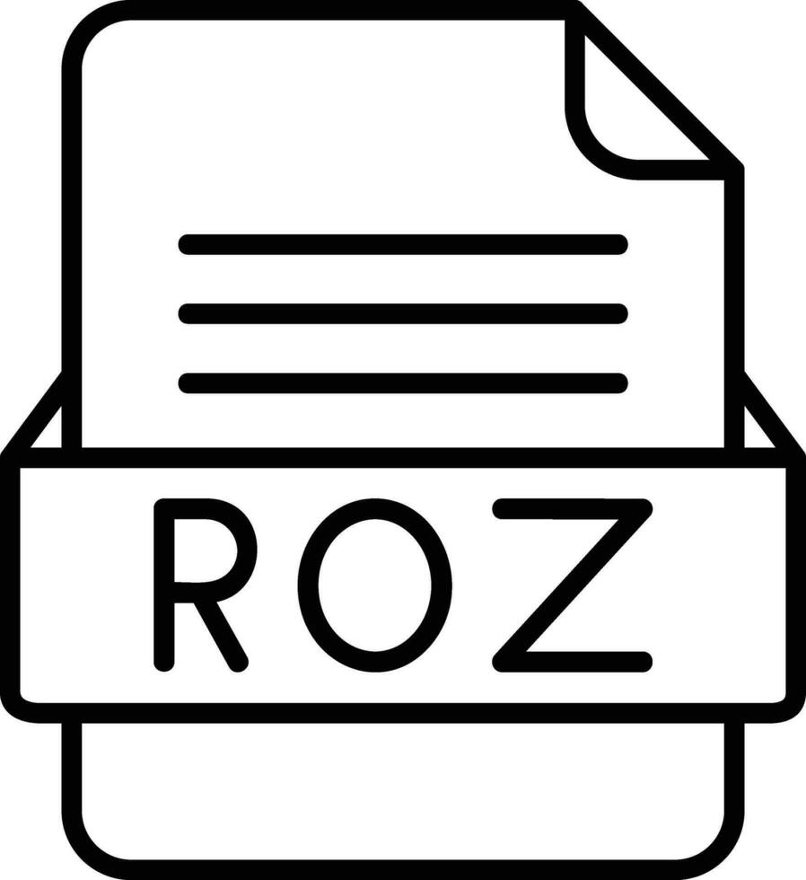 roz Datei Format Linie Symbol vektor