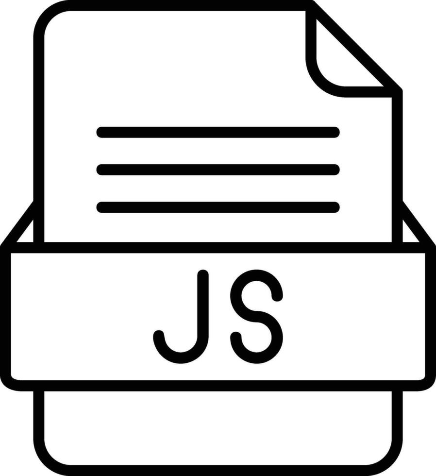 js Datei Format Linie Symbol vektor