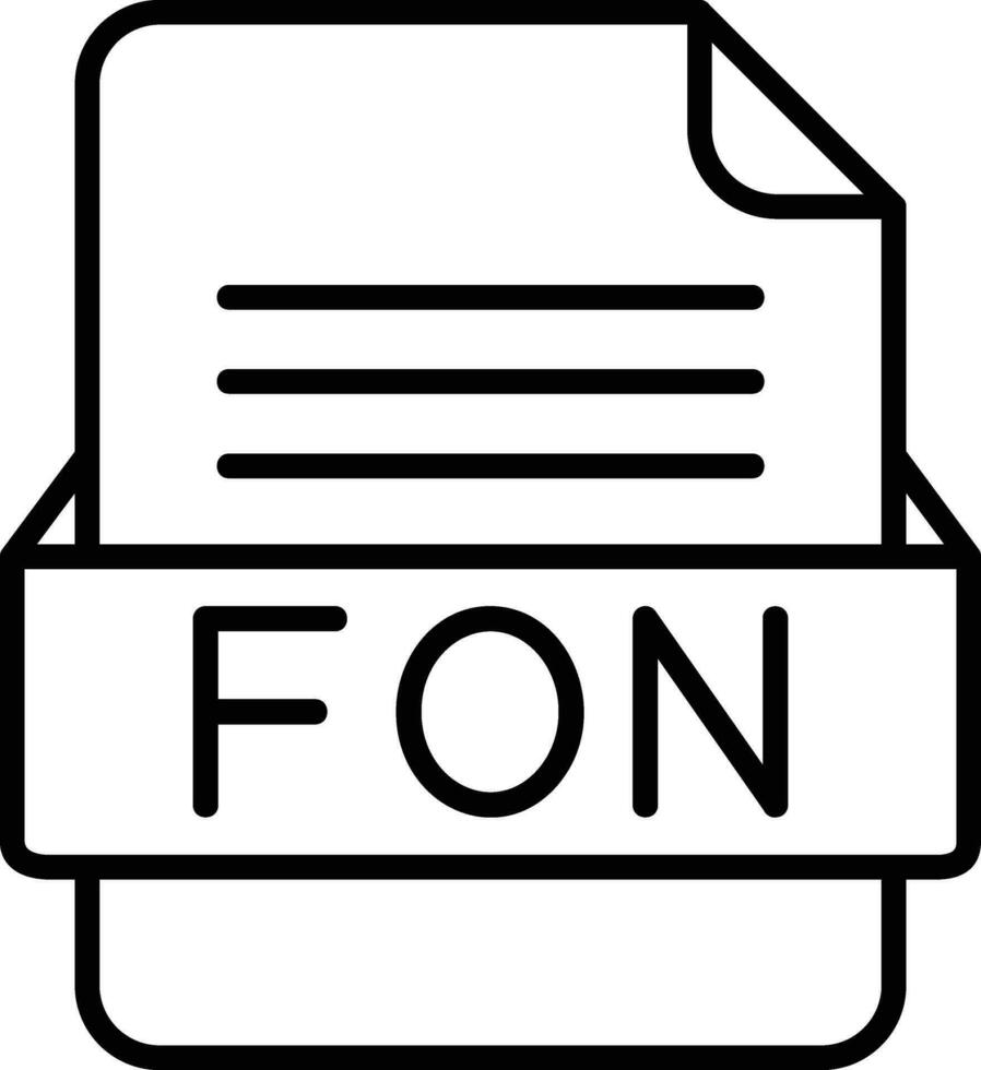 fon fil formatera linje ikon vektor