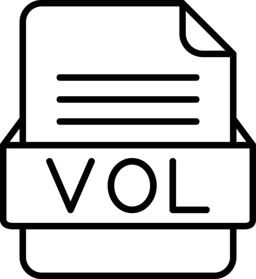 vol Datei Format Linie Symbol vektor