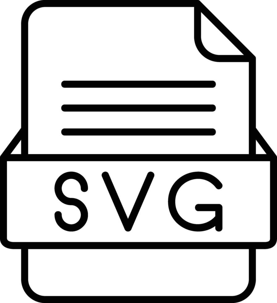 svg fil formatera linje ikon vektor