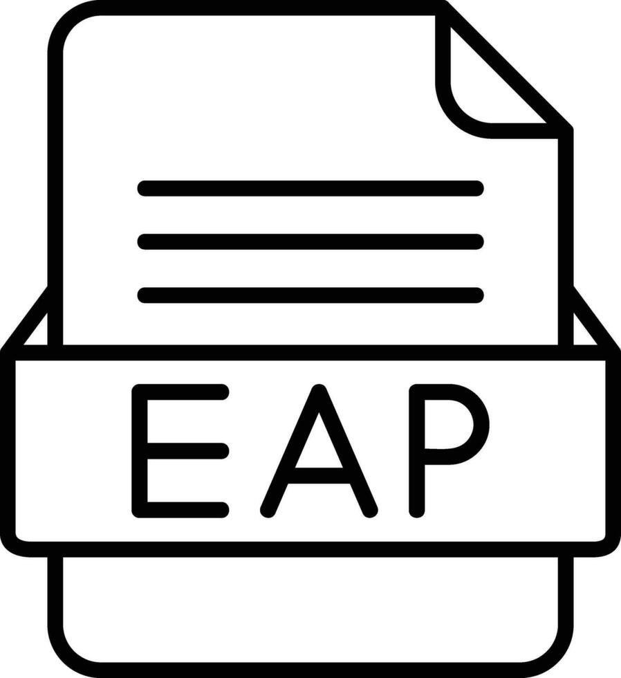 eap Datei Format Linie Symbol vektor